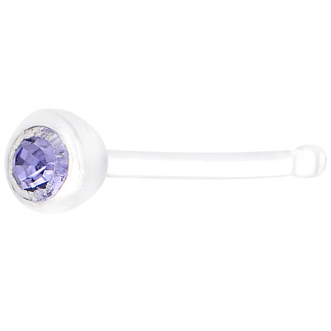 22G Press Fit Lavender Gem PTFE Nose Bone