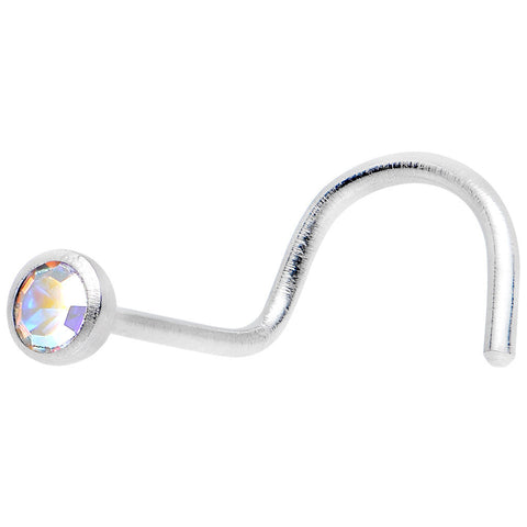 22G Press Fit Aurora Gem Stainless Steel Nose Screw