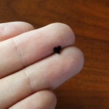 Black Anodized Titanium Heart Nose Ring