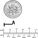 Black Anodized Titanium Skull Nose Ring