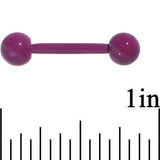 14G 1/2 Purple Ceramic Coated Nipple Barbell Set