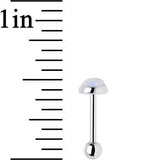 18G 5/16 Steel 5mm Synthetic White Opal Cartilage Earring