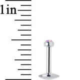 1/4 Steel 2.5mm Synthetic Pink Opal Internal Thread Tragus Earring