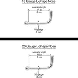 20G 2mm Purple Synthetic Opal L-Shaped Nose Ring