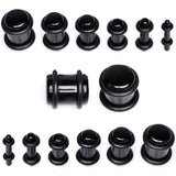 Black Acrylic Taper Plug Kit - 32 Piece 14 to 00G Ear Stretchers