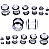 Clear Acrylic Taper Plug Kit - 32 Piece 14 to 00G Ear Stretchers