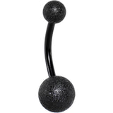 Black Anodized Sandblasted Belly Ring
