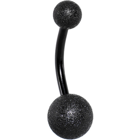 Black Anodized Sandblasted Belly Ring