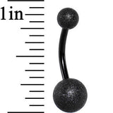 Black Anodized Sandblasted Belly Ring