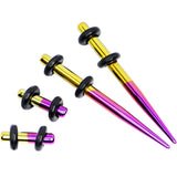 8G Yellow and Purple Titanium IP Steel Taper Plug Set
