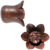 5/8 Organic Sabo Wood Bali Bloom Single Flare Plug Set