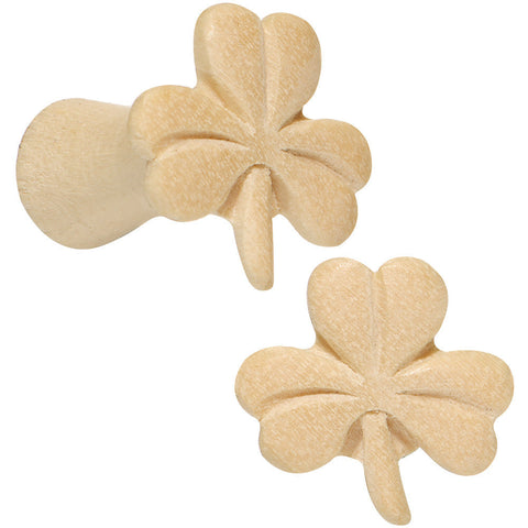 6G Organic Crocodile Wood Shamrock Saddle Plug Set