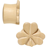 8G Organic Crocodile Wood Shamrock Saddle Plug Set