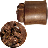 1/2 Organic Wood Squirrels Gone Nuts Saddle Plug Set