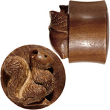 7/8 Organic Wood Squirrels Gone Nuts Saddle Plug Set