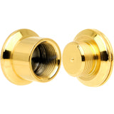 00G Gold Plated Steel Clear Gem Anchor Saddle Stash Plug Set