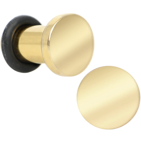 4G Titanium Plated Steel Sunlit Flat Top Single Flare Plug Set