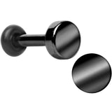 14G Black Titanium Plated Steel Flat Top Single Flare Plug Set