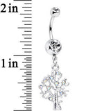 Aurora Gem Tree of Life Dangle Belly Ring