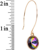 Aurora Gold Tone Pendulum Sphere Fish Hook Earrings