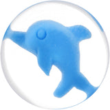 Acrylic Bright Blue Dolphin Inlay Cheater Plug
