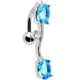 Aqua Gem Reversible Top Mount Belly Ring