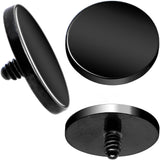 14G Black Titanium IP 4mm Flat Disc Dermal Anchor Top