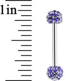 14G 9/16 Purple Ferido Purple Ball Ends Nipple Barbell Set