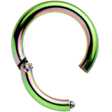 14G 5/16 Rainbow Anodized Hinged Segment Ring