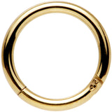 14G 3/8 Gold Tone Anodized Hinged Segment Ring
