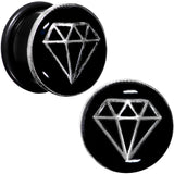 5/8 Black PVD Show Me Shapes Rhombus Single Flare Plug Set