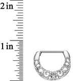 316L Steel Gilt Nipple Clicker Created with Crystals