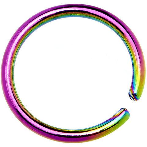 18G 5/16 Rainbow Anodized Annealed Steel Seamless Circular Ring