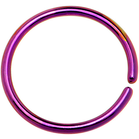 18G 3/8 Purple Anodized Annealed Steel Seamless Circular Ring