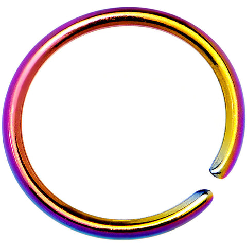 20G 5/16 Rainbow Anodized Annealed Steel Seamless Circular Ring