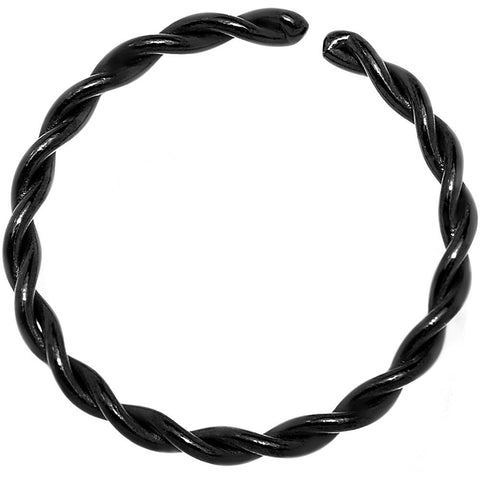 18G 3/8 Black IP Annealed Steel Seamless Braided Circular Ring
