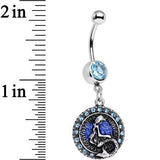 Aqua Gem Mythical Mermaid Dangle Belly Ring