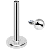 18G 5/16 2mm Steel Ball Internally Threaded Labret Monroe Tragus