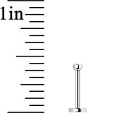 18G 5/16 Aurora 2mm CZ Internally Threaded Labret Monroe Tragus