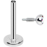 18G 5/16 Aurora 2mm CZ Internally Threaded Labret Monroe Tragus