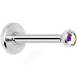 18G 5/16 Aurora 2mm CZ Internally Threaded Labret Monroe Tragus