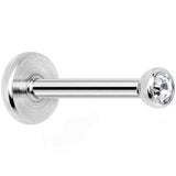 18G 5/16 Clear 2mm CZ Internally Threaded Labret Monroe Tragus