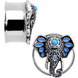 7/8 Faux Turquoise Bound for Bali Elephant Tunnel Plug Set