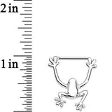 14G 1/2 Stainless Steel Hang with Me Frog Nipple Clicker Set