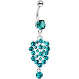 Aqua Gem Awestruck Angel Chandelier Dangle Belly Ring