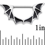 14G 1/2 Stainless Steel Halloween Bat Wings Nipple Clicker Set