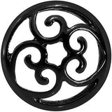 5/8 Steel Black Filigree Duet Heart Saddle Plug Set