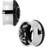 7/8 Steel Black Filigree Duet Heart Saddle Plug Set