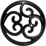 26mm Steel Black Filigree Duet Heart Saddle Plug Set