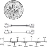 14G 13mm Combo Wrench Barbell Nipple Ring Set
